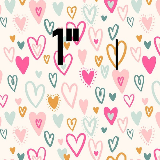 Indy Bloom Fabric - Bee My Valentine - Bursting Hearts in Pink 08