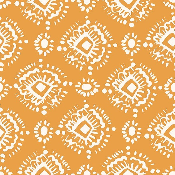 Indy Bloom Fabric - Bee My Valentine - Ikat In Golden 20