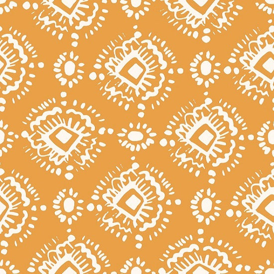 Indy Bloom Fabric - Bee My Valentine - Ikat In Golden 20