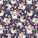 Christmas - Design 40 - Navy Koala Fabric