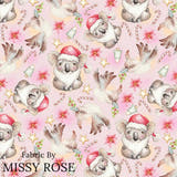 Christmas - Design 41 - Pink Koala Fabric