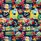 Christmas - Design 67 - Cute Dinosaur Fabric