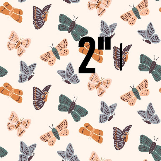 Indy Bloom Fabric - Ember Fall - Moths In Cream 03