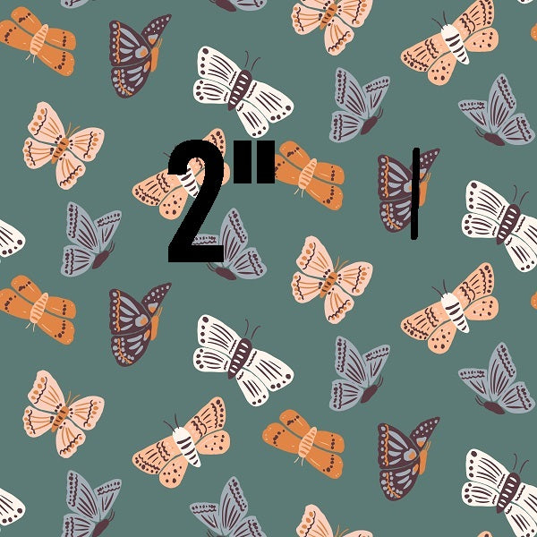 Indy Bloom Fabric - Ember Fall - Moths In Green 04