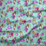 Design 1094 - Teal Gymnastics Fabric