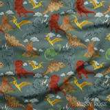 Design 1166 - Green Dino Fabric