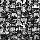 Design 121 - Black Gaming Fabric