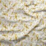 Design 138 - Gold Ribbon Fabric