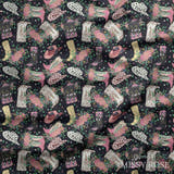 Design 163 - Black Cowgirl Boots Fabric
