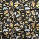 Design 192 - Black Construction Fabric