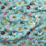 Design 21 - Blue Insects Fabric