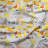 Design 216 - Grey Australian Animals Fabric
