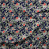 Design 250 - Navy Australian Flowers Fabric