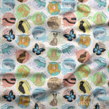 Design 29 - White Australian Animals Fabric