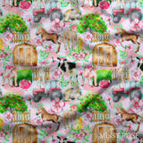Design 3 - Pink Farm Fabric