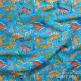 Design 311 - Blue Dinosaur Fabric