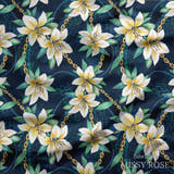 Design 400 - Navy Lily Fabric