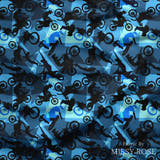 Design 461 - Geometric Motorbike Fabric