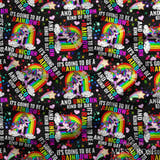 Design 499 - Rainbow Unicorn Fabric