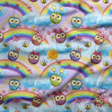 Design 521 - Rainbow Owls Fabric