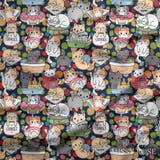 Design 633 - Funny Cats Fabric