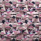 Design 861 - Pink Skulls Fabric