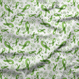 Design 908 - Green Ribbon Fabric