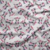 Design 971 - Cow Bubble Gum Fabric