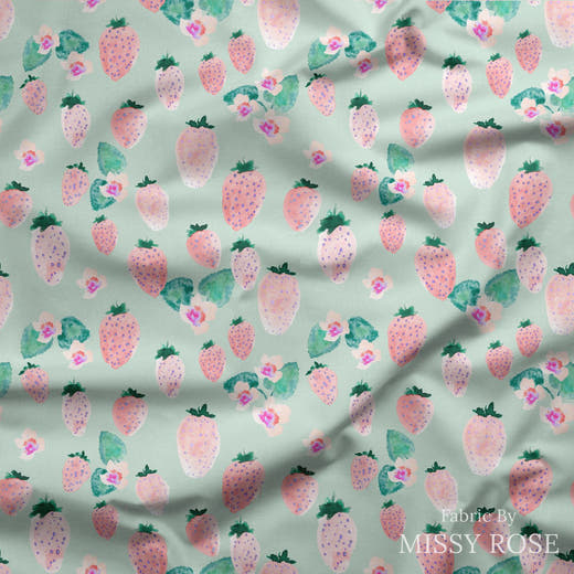 Indy Bloom Fabric - Flamingo Summer - Strawberry Mint 13