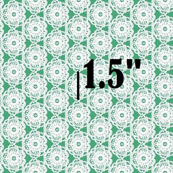 IB Christmas - Santa Lace Green 26 - Fabric by Missy Rose Pre-Order