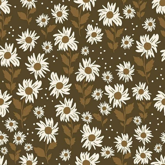 IB Golden Girl - Sunflowers in Chocolate 03 - Fabric by Missy Rose Pre-Order