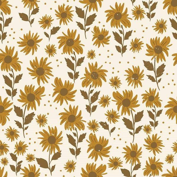 IB Golden Girl - Sunflowers in Cream 04 - Fabric by Missy Rose Pre-Order