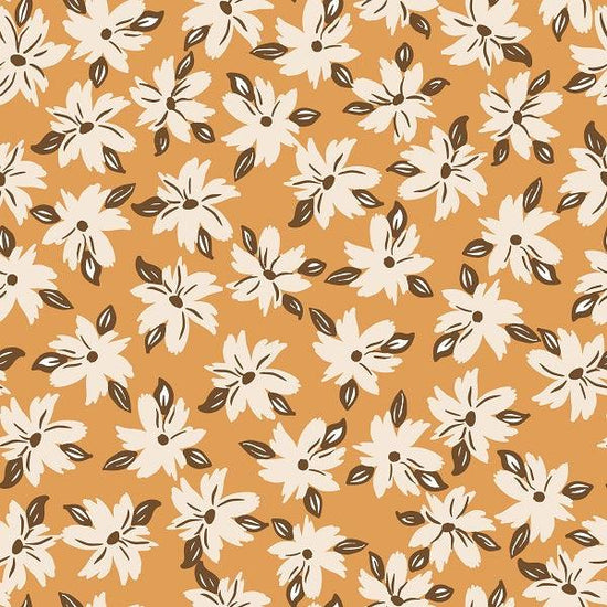 Indy Bloom Fabric - Hocus Pocus - Pumpkin Floral 03 - Fabric by Missy Rose Pre-Order