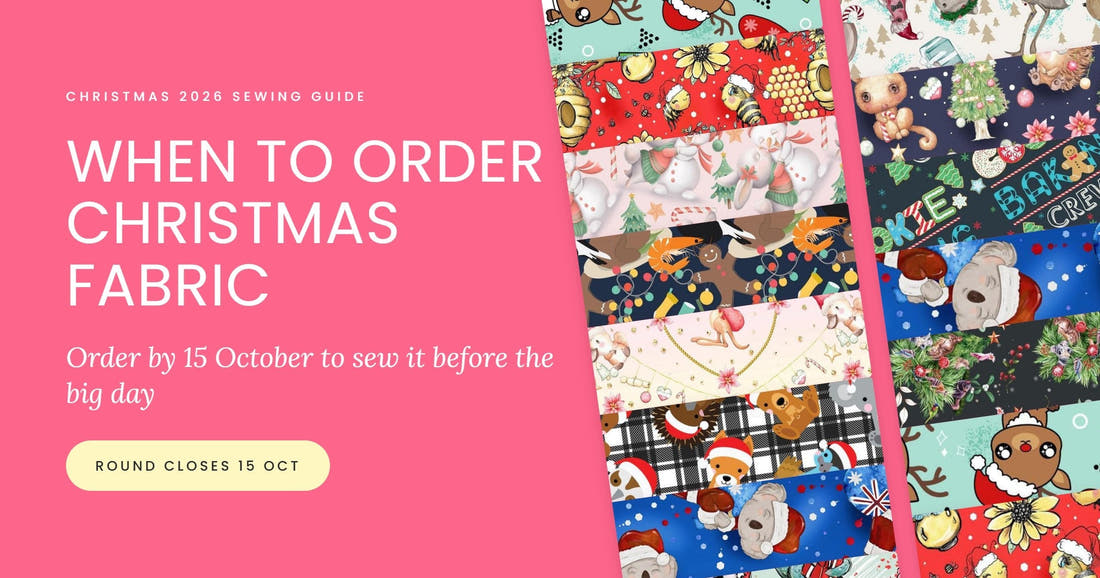 When to order Christmas fabric: Christmas 2026 sewing guide. Order by 15 October to sew it before the big day