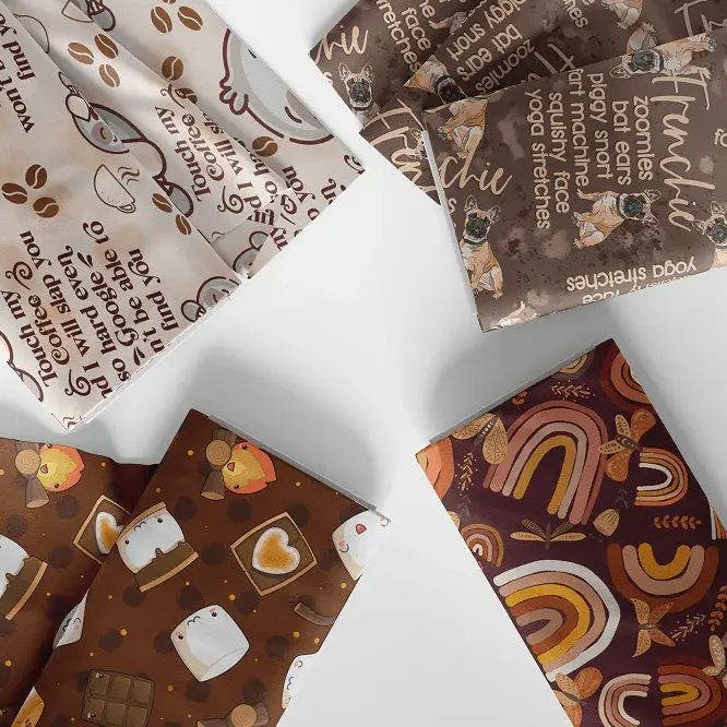 Brown fabric collection - custom printed to order by the metre | Fabric by Missy Rose
