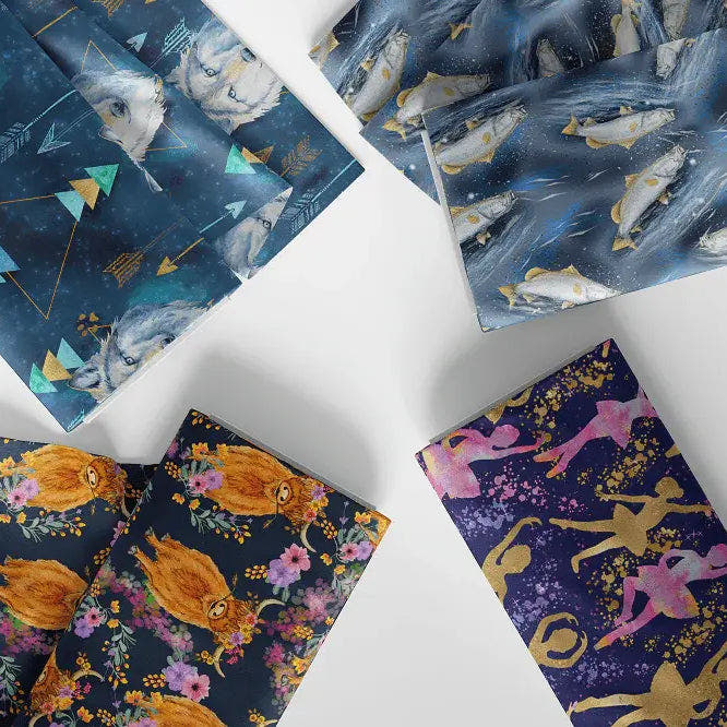 Navy fabric collection - custom printed to order by the metre | Fabric by Missy Rose