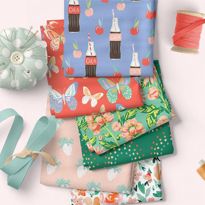 Retro Summer by Indy Bloom fabric collection - custom printed to order by the metre | Fabric by Missy Rose