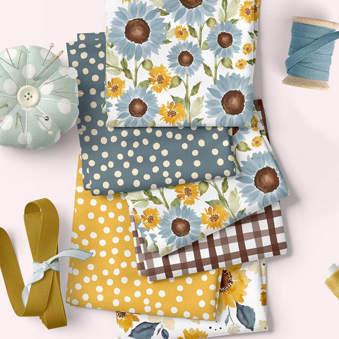 Sunflower Girl by Indy Bloom fabric collection - custom printed to order by the metre | Fabric by Missy Rose