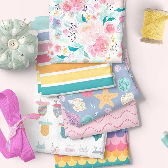 Mermaid Lagoon by Indy Bloom fabric collection - custom printed to order by the metre | Fabric by Missy Rose