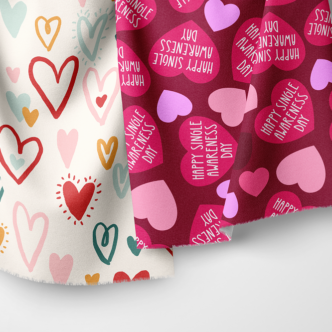 Valentines fabric collection - custom printed to order by the metre | Fabric by Missy Rose