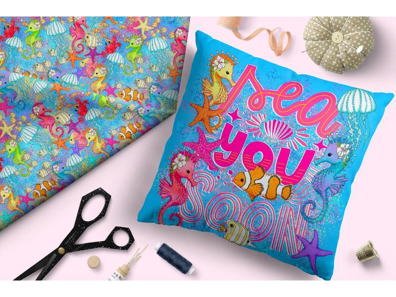 Design 101 Under Sea Fabric – Australian custom printed fabric pre-order | Fabric by Missy Rose