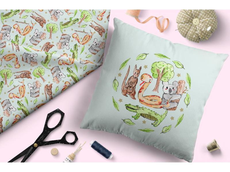 Design 102 Cute Animals Fabric – premium custom printed fabric for sewing | Fabric by Missy Rose