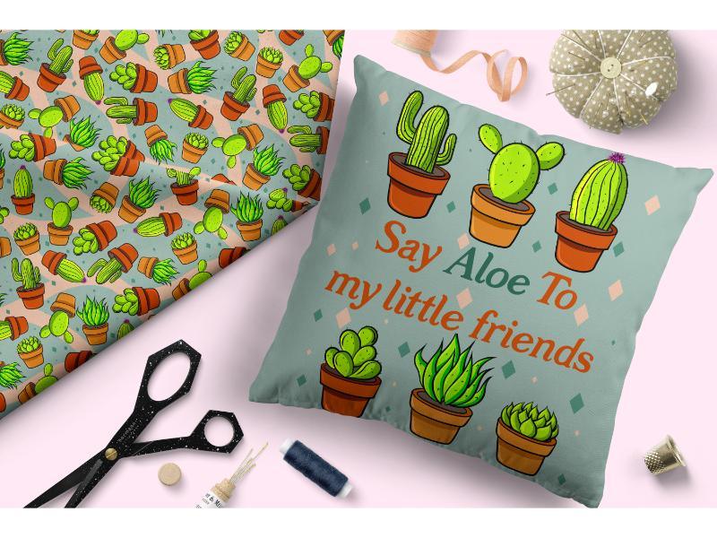 Design 111 Succulent Fabric – made-to-order custom fabric by the metre | Fabric by Missy Rose