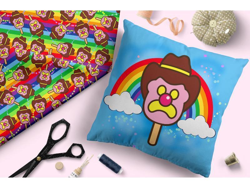 Design 115 Rainbow Ice Cream Fabric – pre-order designer fabric Australia | Fabric by Missy Rose