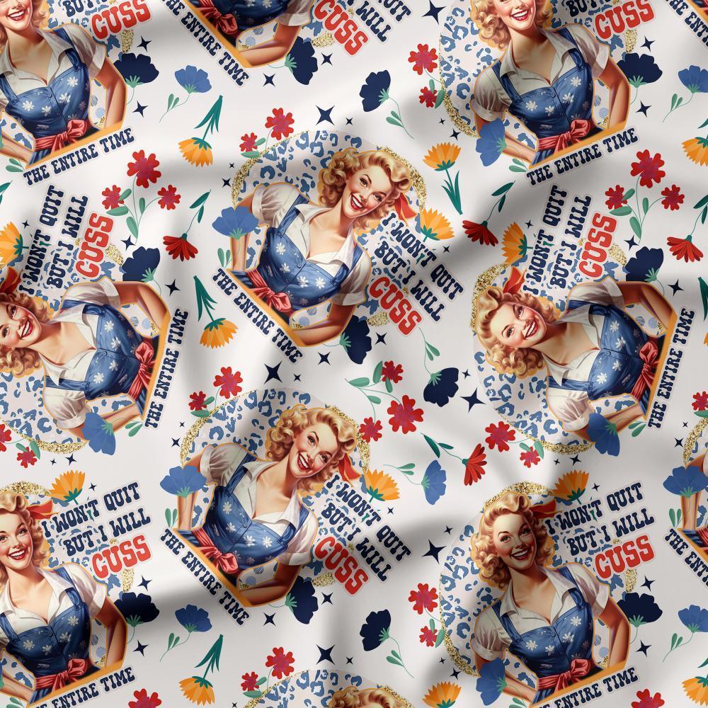 Novelty Swearing Fabric 133 – cheeky novelty fabric by the metre, made-to-order | Fabric by Missy Rose