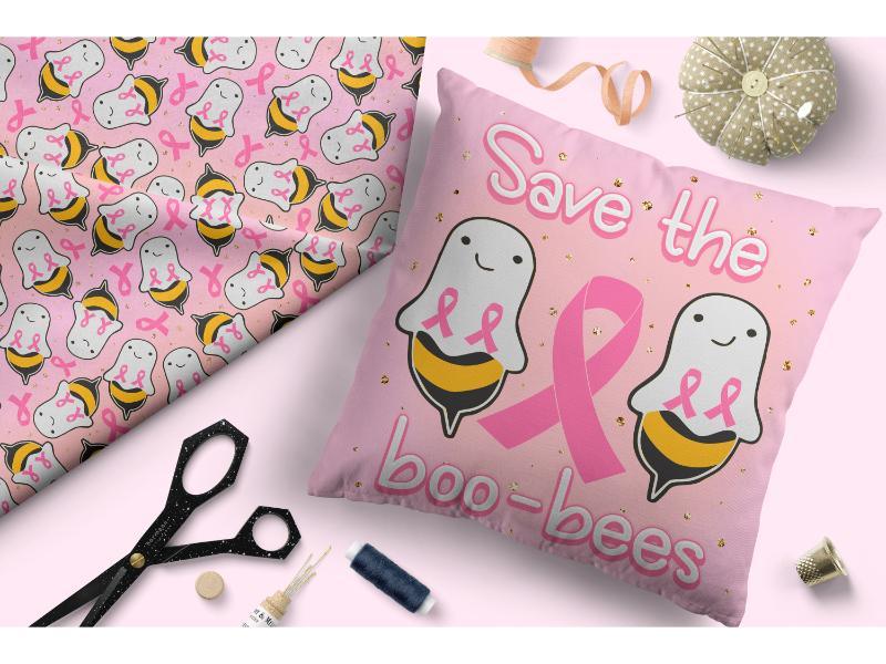 Design 139 Boo Bees Fabric – premium custom printed fabric for sewing | Fabric by Missy Rose