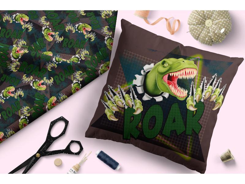 Design 140 Roar Fabric – custom printed pre-order fabric Australia | Fabric by Missy Rose