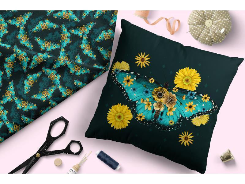 Design 141 Butterfly Fabric – Australian custom printed fabric pre-order | Fabric by Missy Rose