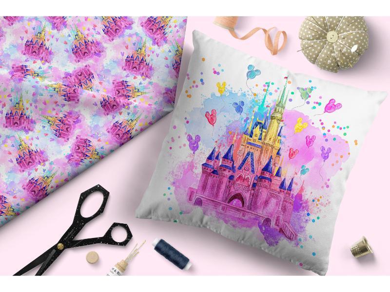 Design 145 Castle Fabric – custom printed pre-order fabric Australia | Fabric by Missy Rose