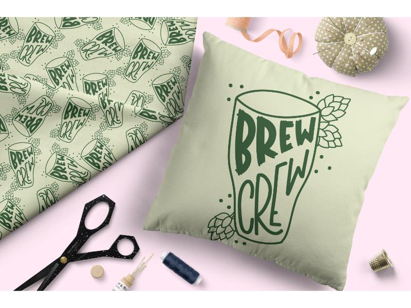 Design 14 - Brew Crew Fabric